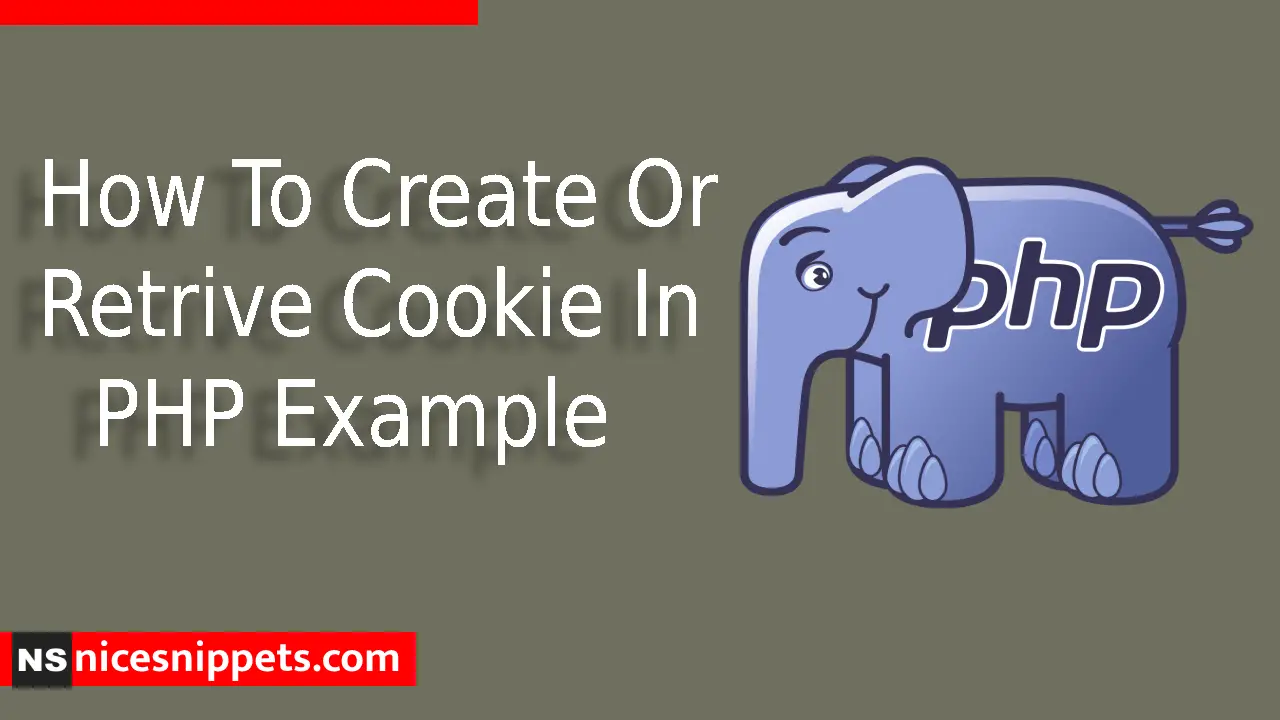 How To Create Or Retrive Cookie In PHP Example